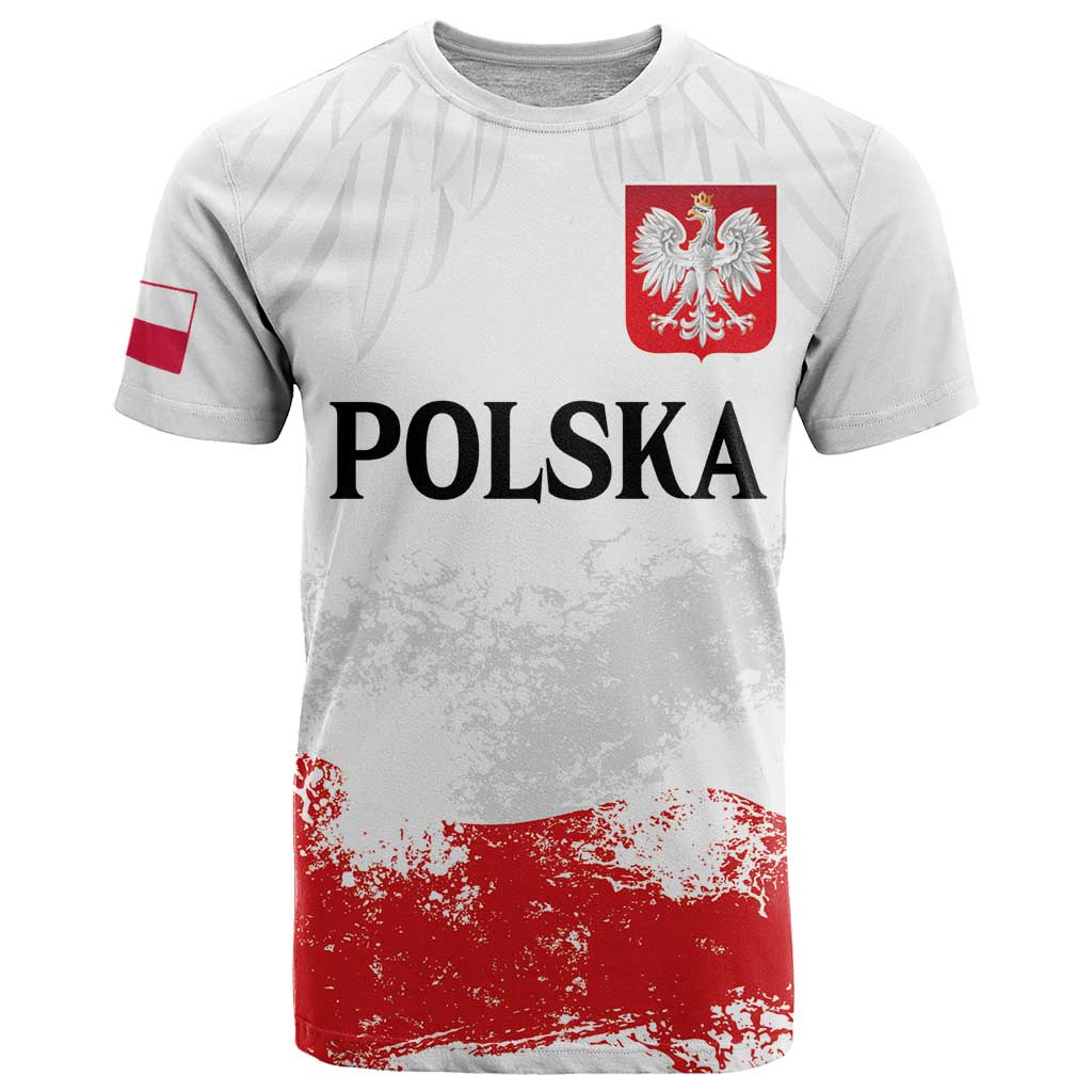 Personalized Polish National Flag Day T Shirt Polska White Eagle Grunge Style