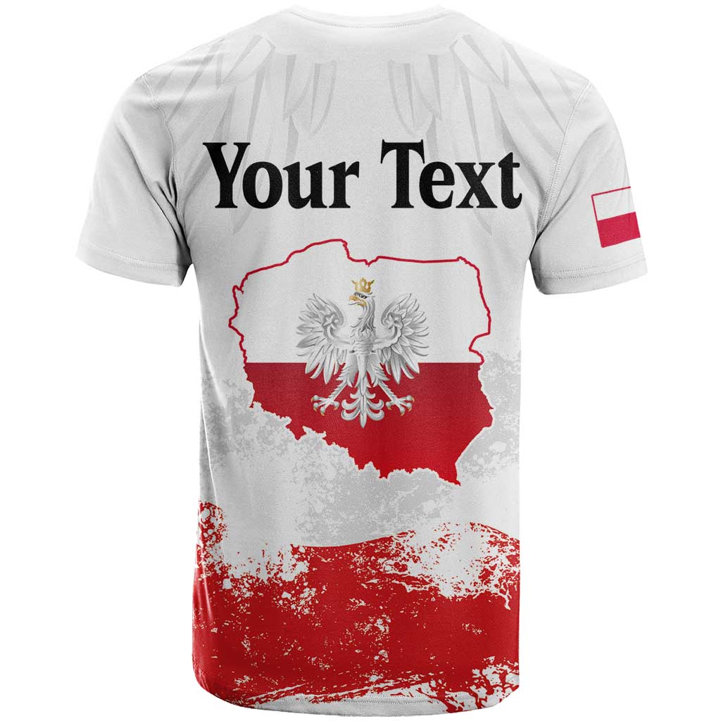 Personalized Polish National Flag Day T Shirt Polska White Eagle Grunge Style
