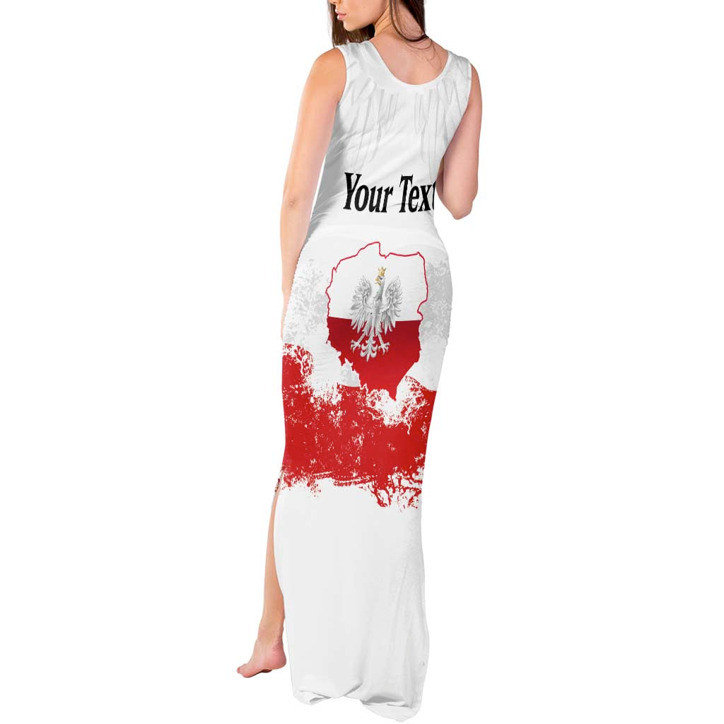 Personalized Polish National Flag Day Tank Maxi Dress Polska White Eagle Grunge Style
