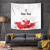 Personalized Polish National Flag Day Tapestry Polska White Eagle Grunge Style