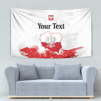 Personalized Polish National Flag Day Tapestry Polska White Eagle Grunge Style