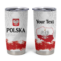 Personalized Polish National Flag Day Tumbler Cup Polska White Eagle Grunge Style