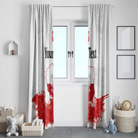 Personalized Polish National Flag Day Window Curtain Polska White Eagle Grunge Style