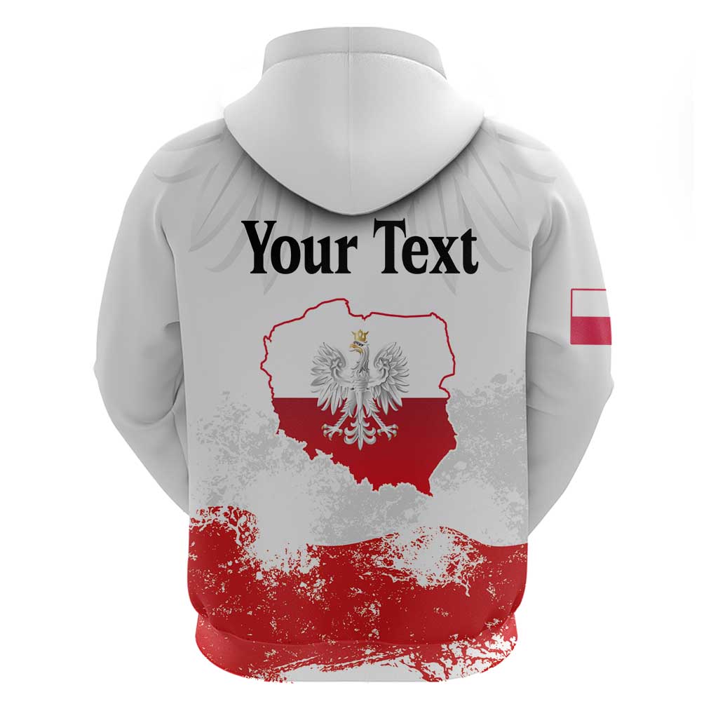 Personalized Polish National Flag Day Zip Hoodie Polska White Eagle Grunge Style