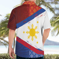 Philippines National Flag Day Hawaiian Shirt Polynesian and Yakan Tattoo Brush Style