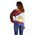 Philippines National Flag Day Off Shoulder Sweater Polynesian and Yakan Tattoo Brush Style