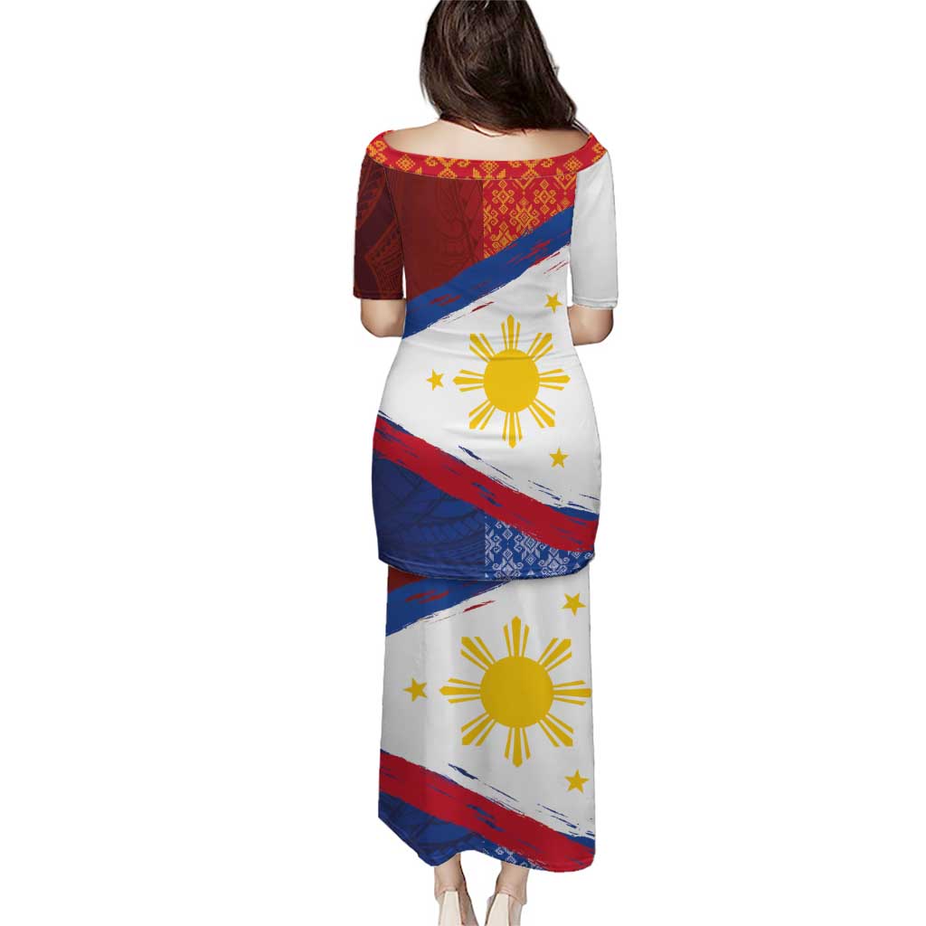 Philippines National Flag Day Puletasi Polynesian and Yakan Tattoo Brush Style
