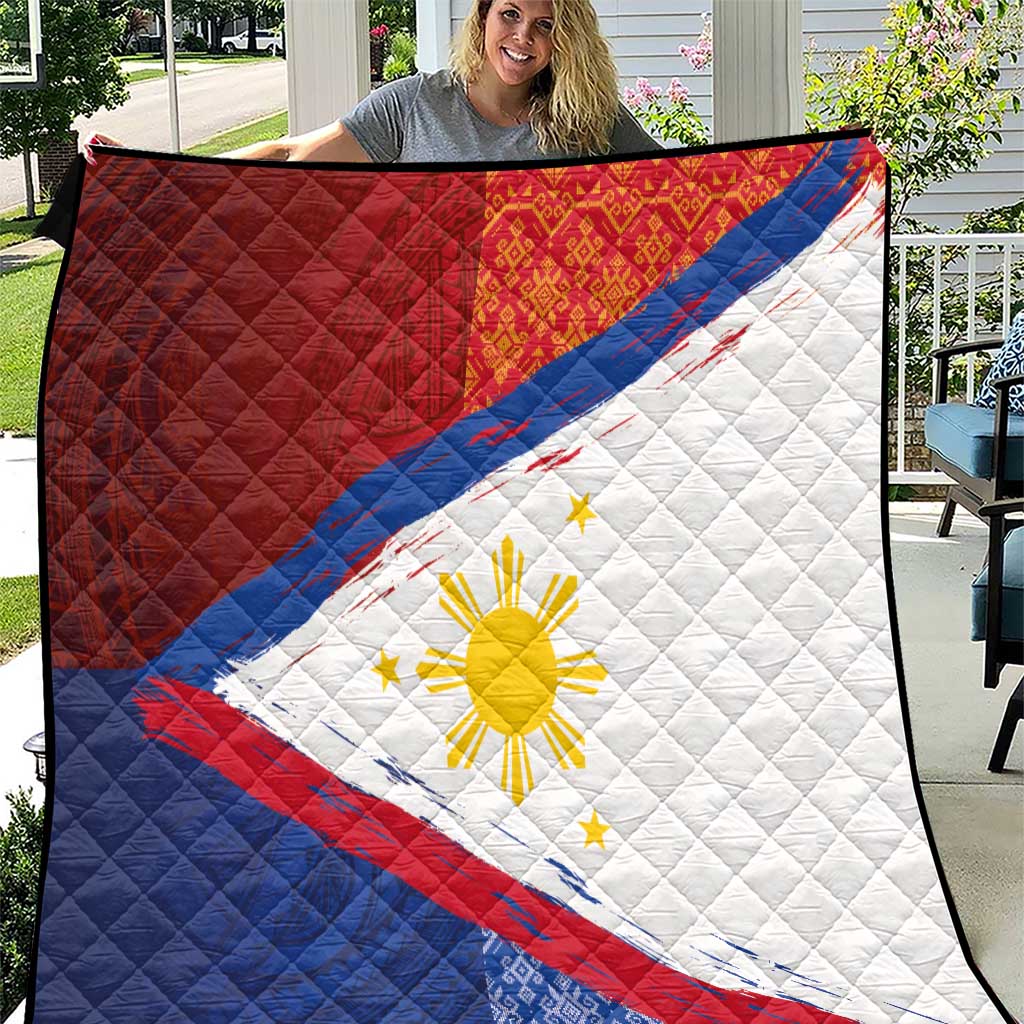 Philippines National Flag Day Quilt Polynesian and Yakan Tattoo Brush Style
