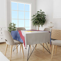 Philippines National Flag Day Tablecloth Polynesian and Yakan Tattoo Brush Style