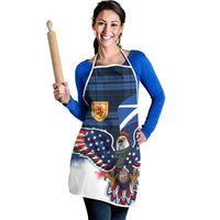 Scottish-American Heritage Month Apron USA Eagle with Scottish Traditional Costume