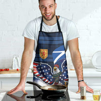Scottish-American Heritage Month Apron USA Eagle with Scottish Traditional Costume
