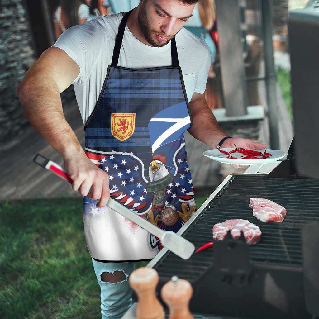 Scottish-American Heritage Month Apron USA Eagle with Scottish Traditional Costume