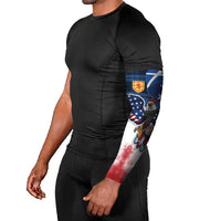 Scottish-American Heritage Month Arm Sleeves USA Eagle with Scottish Traditional Costume