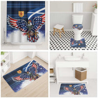 Scottish-American Heritage Month Bathroom Set USA Eagle with Scottish Traditional Costume