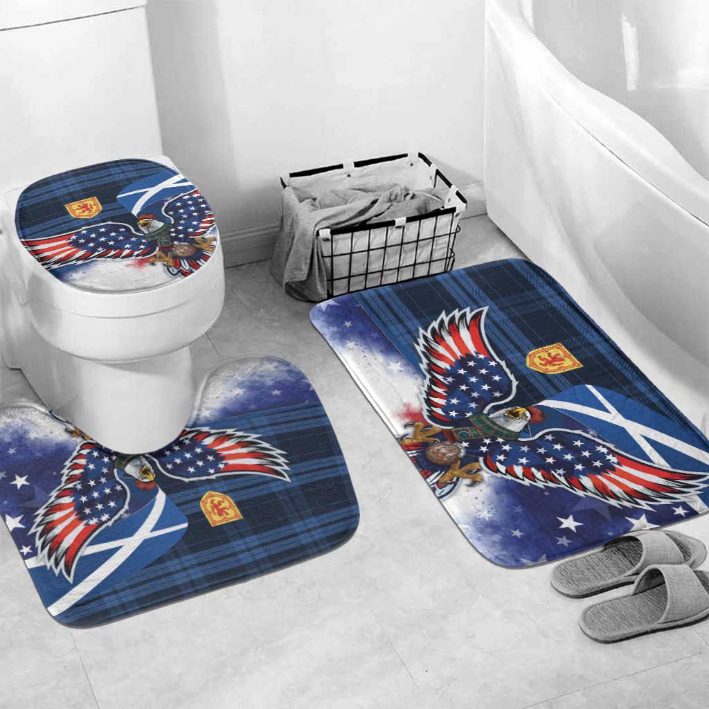 Scottish-American Heritage Month Bathroom Set USA Eagle with Scottish Traditional Costume