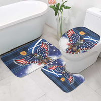 Scottish-American Heritage Month Bathroom Set USA Eagle with Scottish Traditional Costume