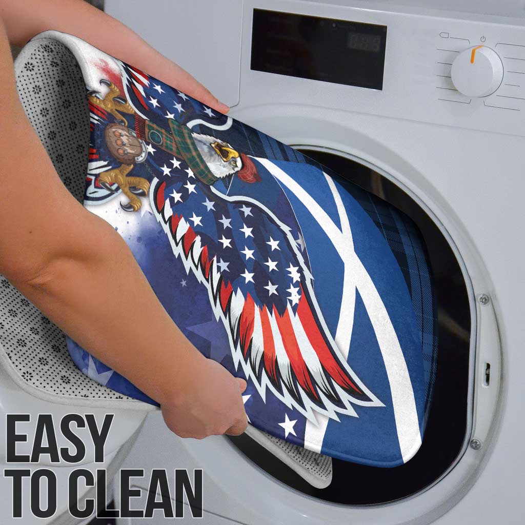 Scottish-American Heritage Month Bathroom Set USA Eagle with Scottish Traditional Costume