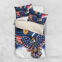 Scottish-American Heritage Month Bedding Set USA Eagle with Scottish Traditional Costume