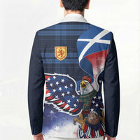 Scottish-American Heritage Month Blazer USA Eagle with Scottish Traditional Costume