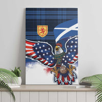 Scottish-American Heritage Month Canvas Wall Art USA Eagle with Scottish Traditional Costume