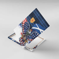 Scottish-American Heritage Month Canvas Wall Art USA Eagle with Scottish Traditional Costume