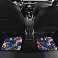 Scottish-American Heritage Month Car Mats USA Eagle with Scottish Traditional Costume
