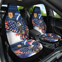 Scottish-American Heritage Month Car Seat Cover USA Eagle with Scottish Traditional Costume