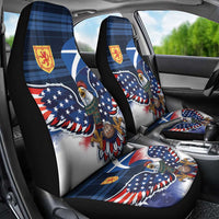 Scottish-American Heritage Month Car Seat Cover USA Eagle with Scottish Traditional Costume