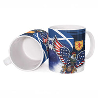 Scottish-American Heritage Month Ceramic Mug USA Eagle with Scottish Traditional Costume