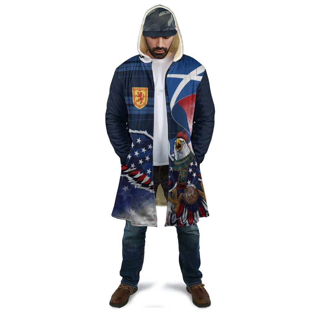 Scottish-American Heritage Month Cloak USA Eagle with Scottish Traditional Costume