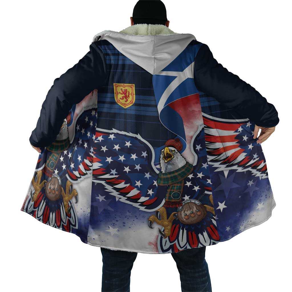 Scottish-American Heritage Month Cloak USA Eagle with Scottish Traditional Costume