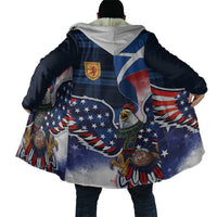 Scottish-American Heritage Month Cloak USA Eagle with Scottish Traditional Costume