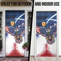 Scottish-American Heritage Month Door Cover USA Eagle with Scottish Traditional Costume
