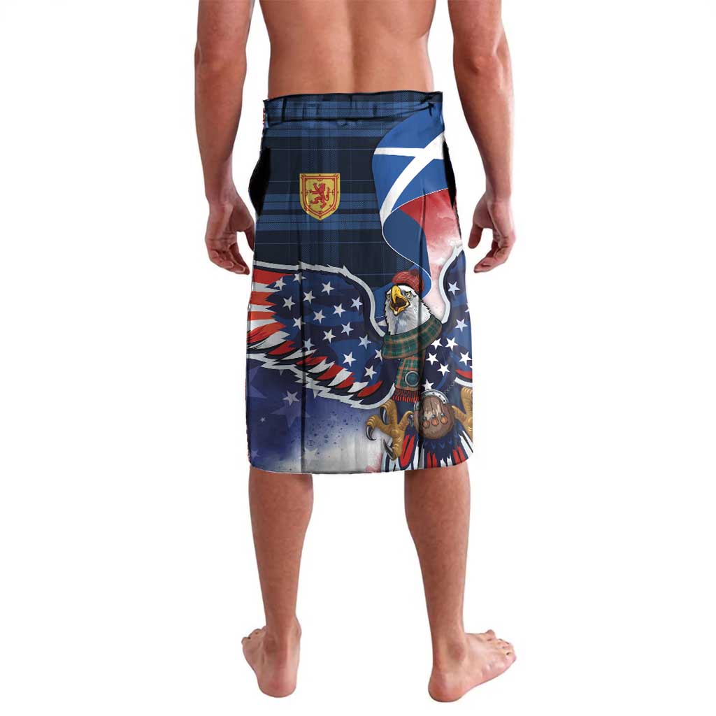 Scottish-American Heritage Month Lavalava USA Eagle with Scottish Traditional Costume