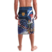 Scottish-American Heritage Month Lavalava USA Eagle with Scottish Traditional Costume