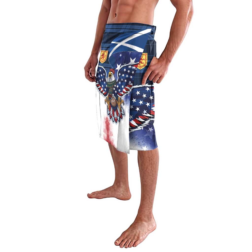 Scottish-American Heritage Month Lavalava USA Eagle with Scottish Traditional Costume