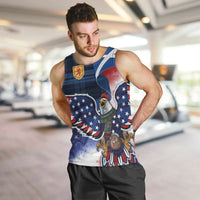 Scottish-American Heritage Month Men Tank Top USA Eagle with Scottish Traditional Costume