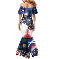 Scottish-American Heritage Month Mermaid Dress USA Eagle with Scottish Traditional Costume