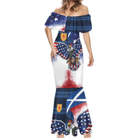 Scottish-American Heritage Month Mermaid Dress USA Eagle with Scottish Traditional Costume