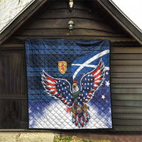 Scottish-American Heritage Month Quilt USA Eagle with Scottish Traditional Costume