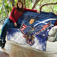 Scottish-American Heritage Month Quilt USA Eagle with Scottish Traditional Costume
