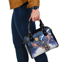 Scottish-American Heritage Month Shoulder Handbag USA Eagle with Scottish Traditional Costume