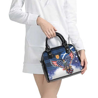 Scottish-American Heritage Month Shoulder Handbag USA Eagle with Scottish Traditional Costume