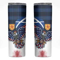 Scottish-American Heritage Month Skinny Tumbler USA Eagle with Scottish Traditional Costume