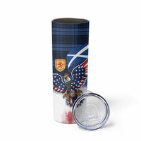 Scottish-American Heritage Month Skinny Tumbler USA Eagle with Scottish Traditional Costume