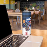 Scottish-American Heritage Month Skinny Tumbler USA Eagle with Scottish Traditional Costume