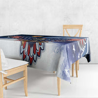 Scottish-American Heritage Month Tablecloth USA Eagle with Scottish Traditional Costume