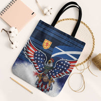 Scottish-American Heritage Month Tote Bag USA Eagle with Scottish Traditional Costume