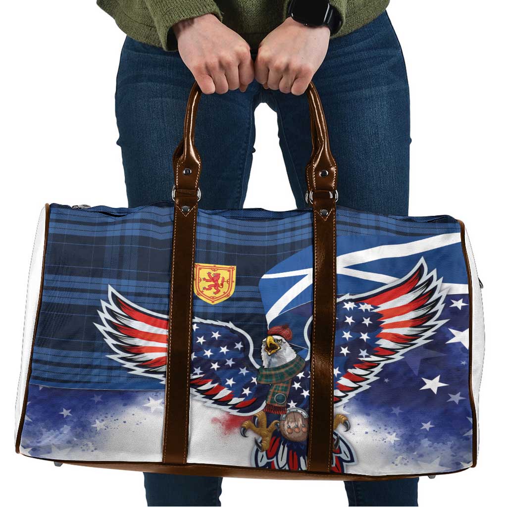 Scottish-American Heritage Month Travel Bag USA Eagle with Scottish Traditional Costume