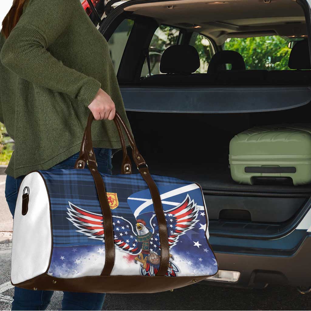 Scottish-American Heritage Month Travel Bag USA Eagle with Scottish Traditional Costume